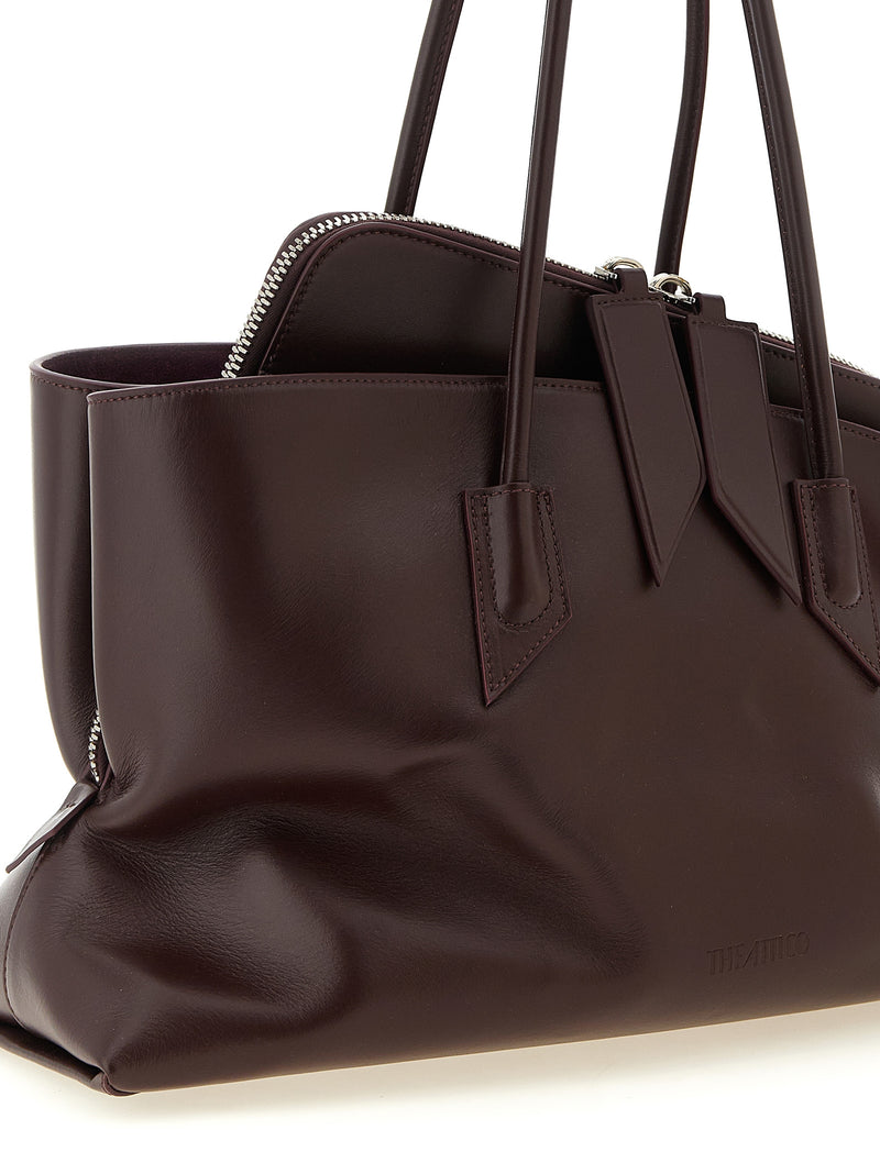 The Attico La Passeggiata Medium Purple Leather Shoulder Bag