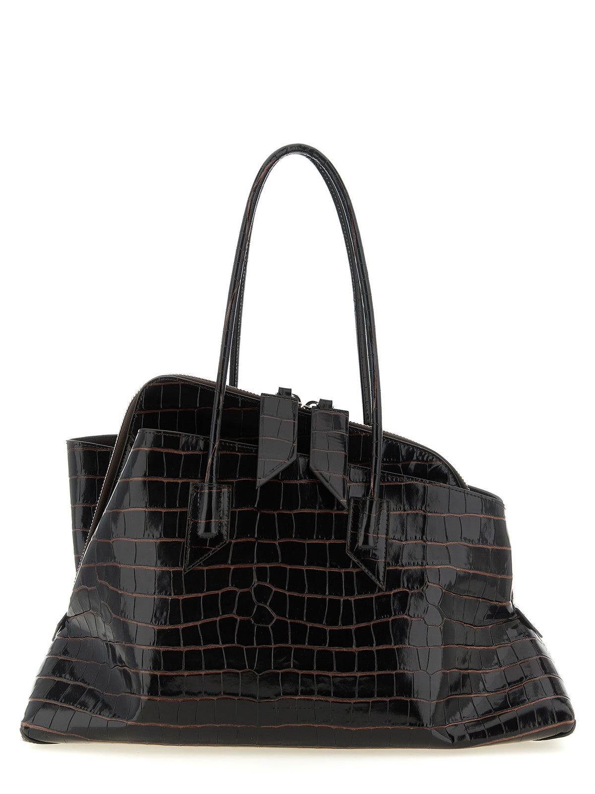 The Attico La Passeggiata Medium Brown Bovine Leather Shoulder Bag