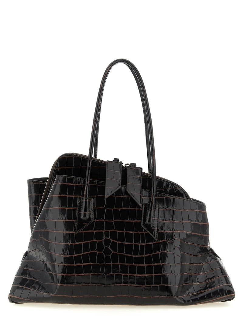 The Attico La Passeggiata Medium Brown Bovine Leather Shoulder Bag