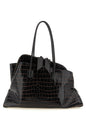 The Attico Brown Bovine Leather Shoulder Bag