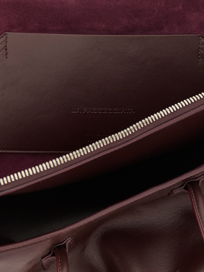 The Attico La Passeggiata Medium Purple Leather Shoulder Bag