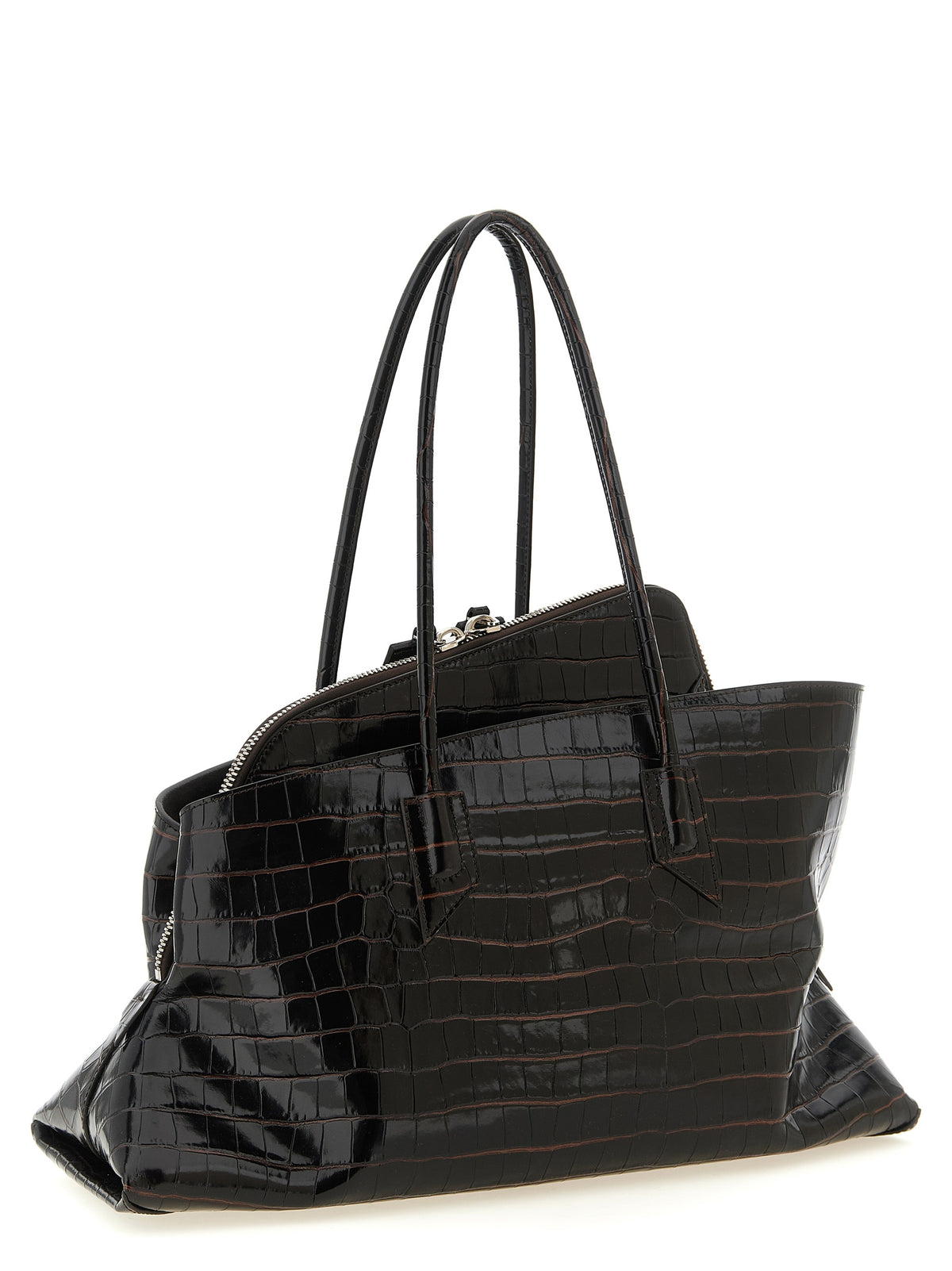 The Attico La Passeggiata Medium Brown Bovine Leather Shoulder Bag