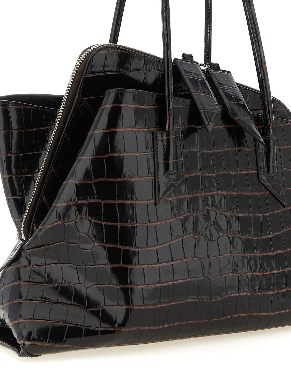 The Attico La Passeggiata Medium Brown Bovine Leather Shoulder Bag