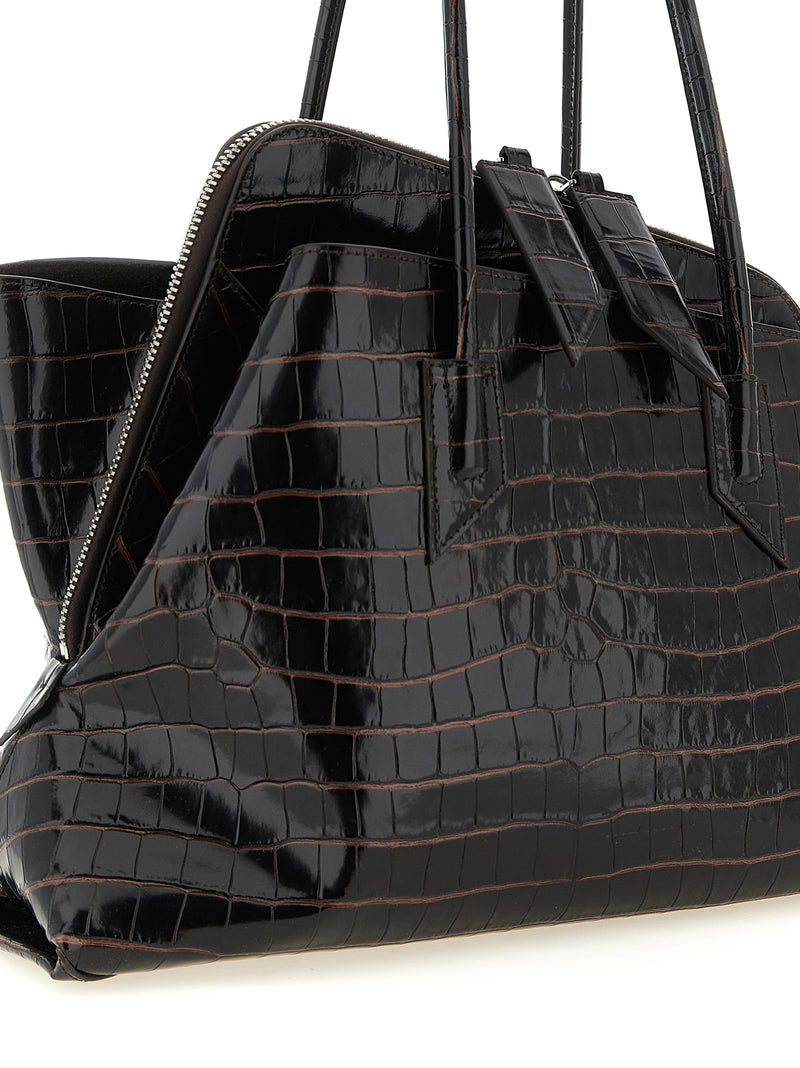 The Attico La Passeggiata Medium Brown Bovine Leather Shoulder Bag