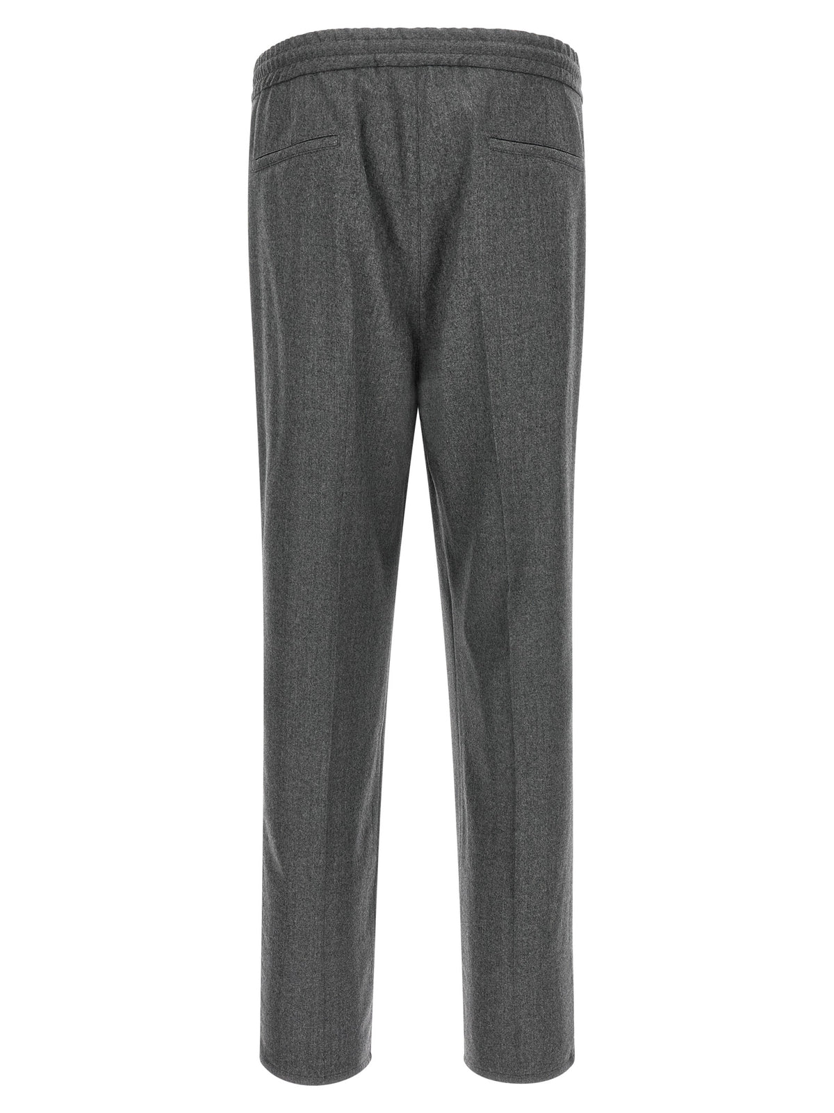 Brunello Cucinelli Gray Virgin Wool Casual Pants for Men
