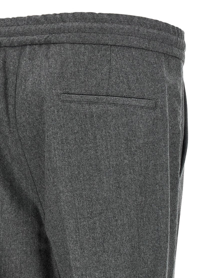 Brunello Cucinelli Gray Virgin Wool Casual Pants