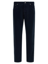 Brunello Cucinelli Blue Cotton Casual Pants for Men