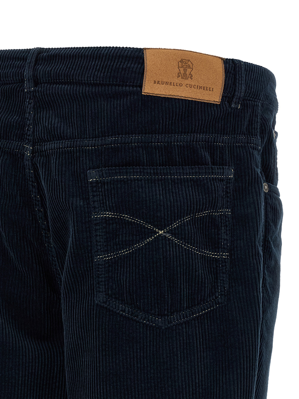 Brunello Cucinelli Blue Cotton Casual Pants for Men
