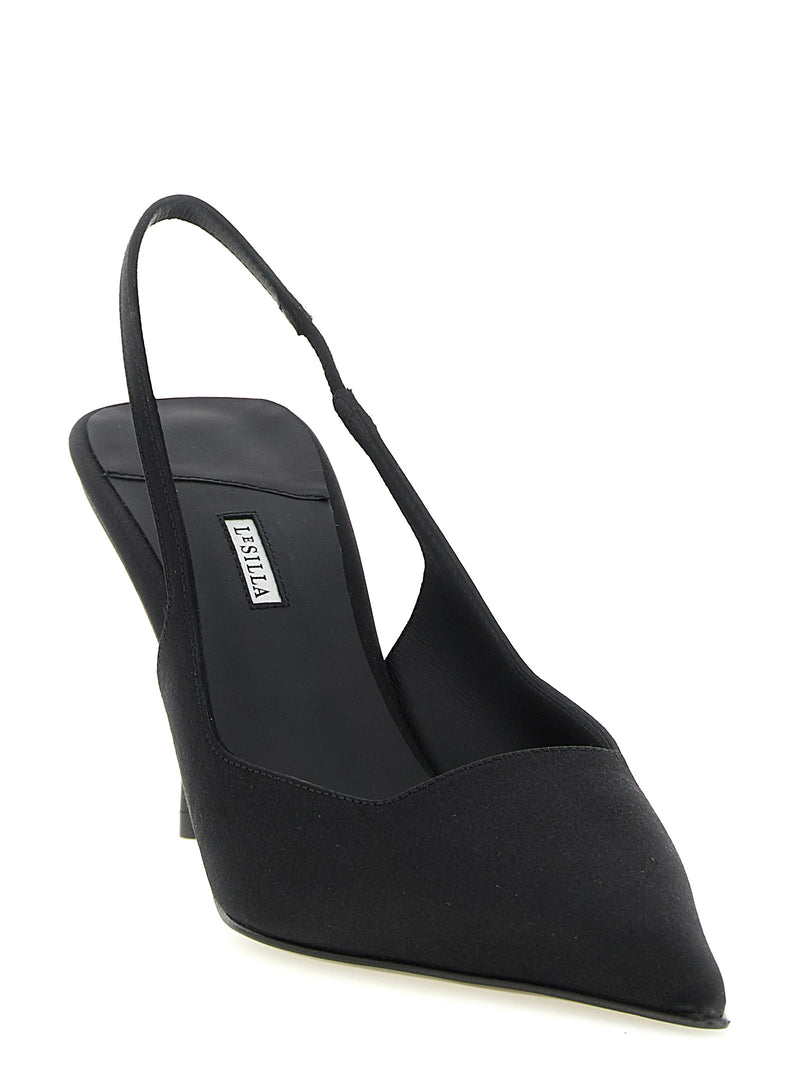 LE SILLA Amelia Black Viscose High Heel Pumps
