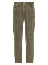 Brunello Cucinelli Bicolor Cotton Casual Pants for Men