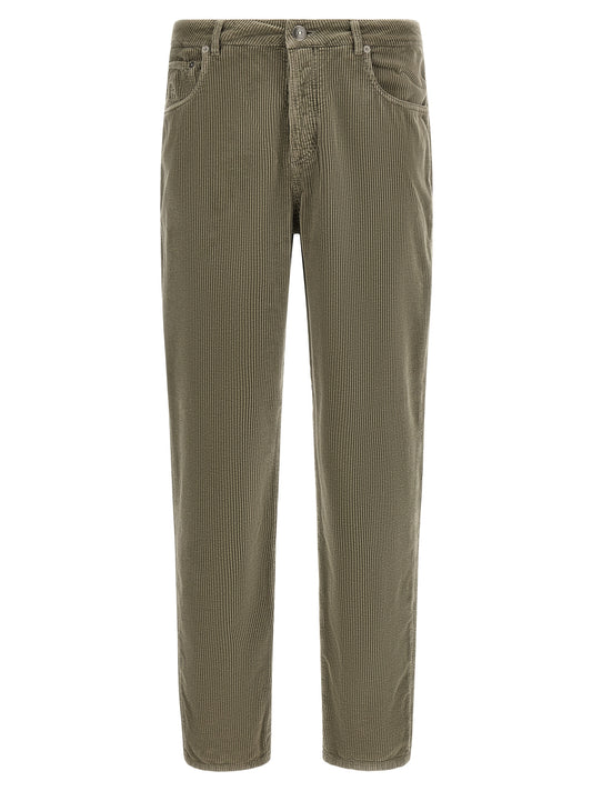 Brunello Cucinelli Bicolor Cotton Casual Pants for Men