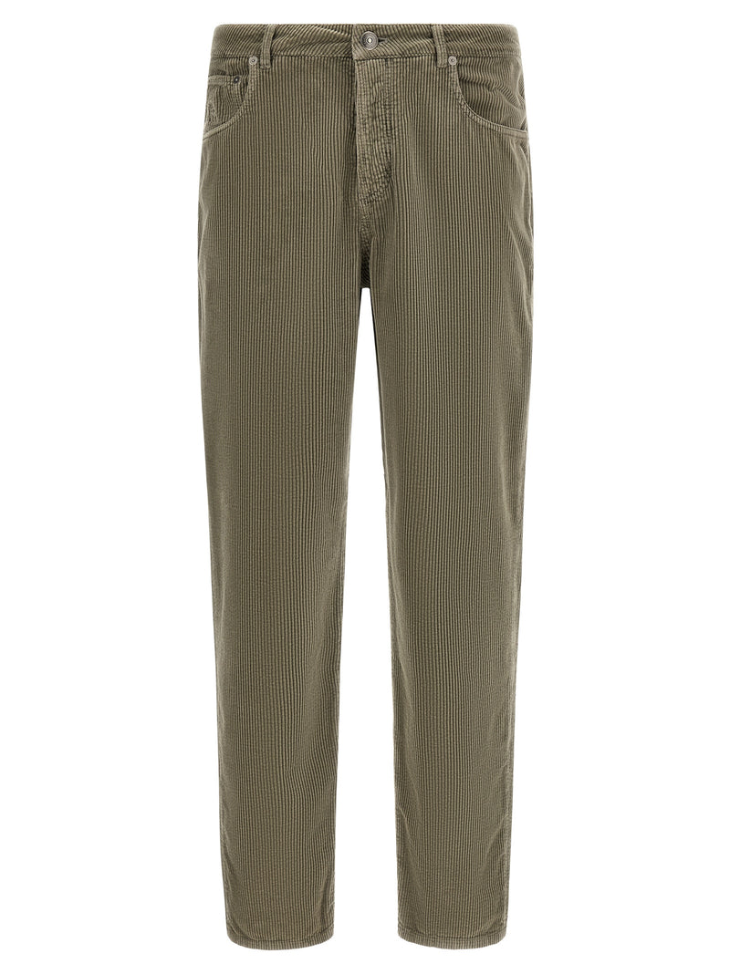 Brunello Cucinelli Bicolor Cotton Casual Pants for Men