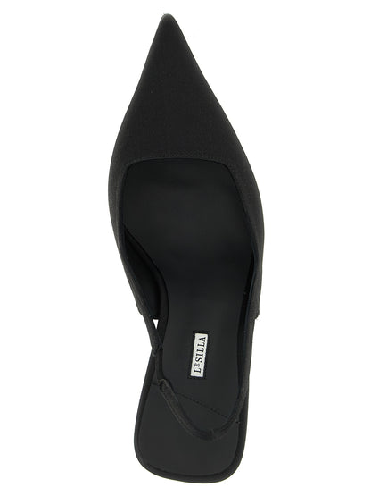 LE SILLA Black Viscose High Heel Pumps