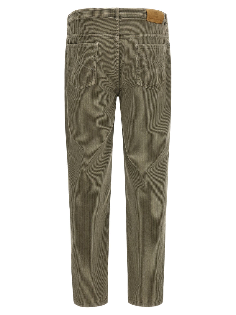 Brunello Cucinelli Bicolor Cotton Casual Pants for Men