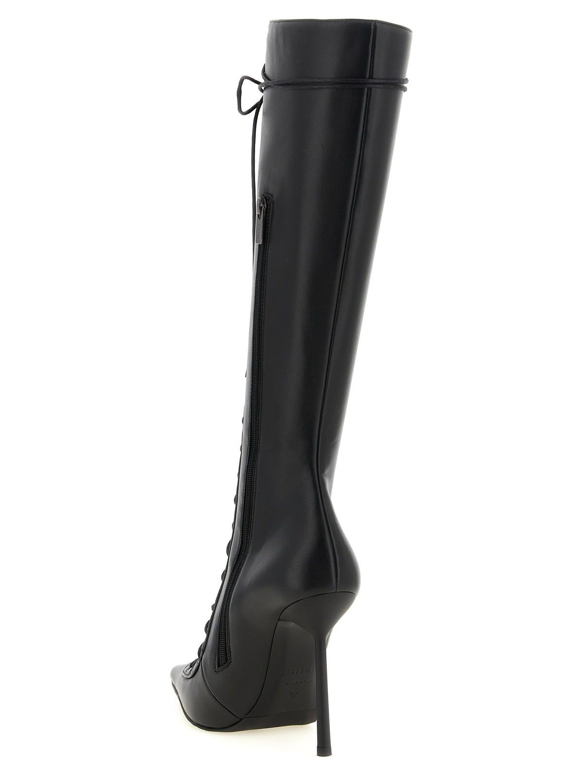 LE SILLA Colette Black Lamb Leather Over The Knee Boots
