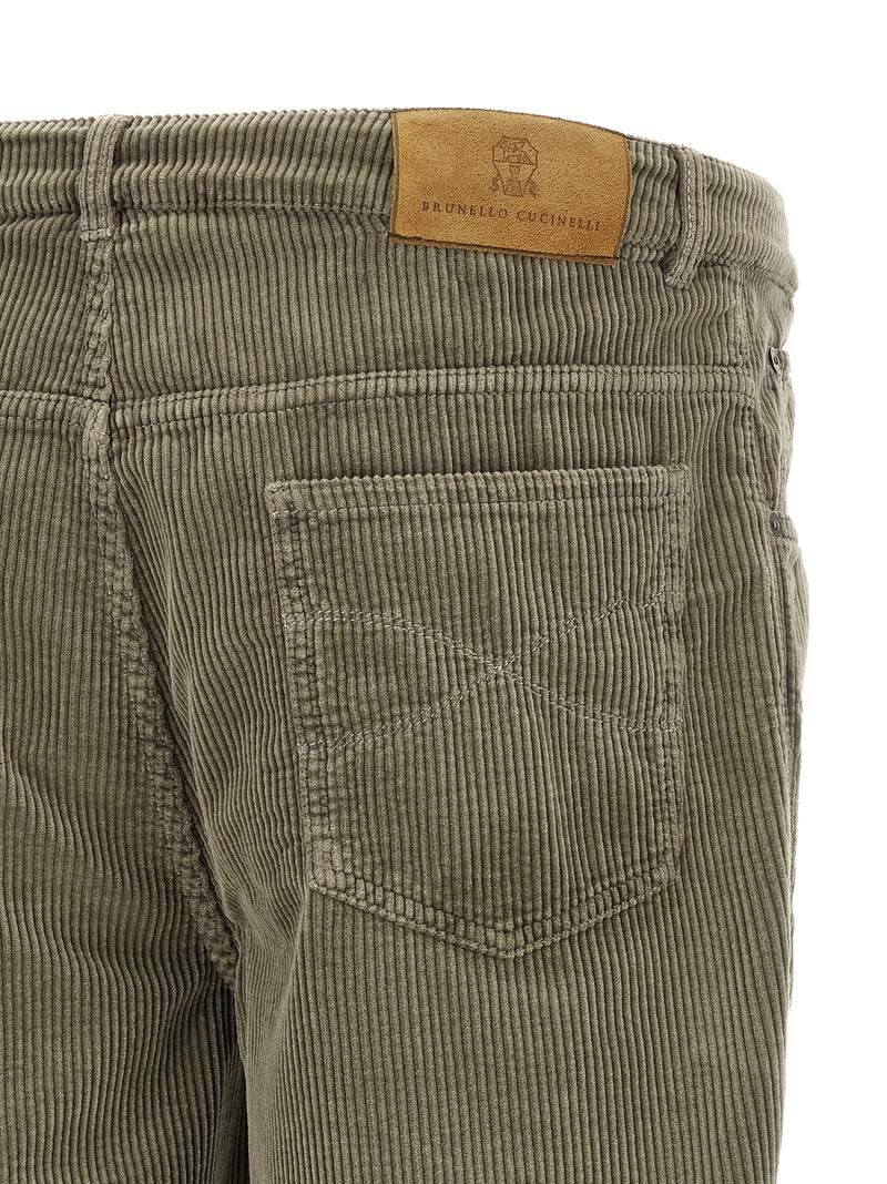 Brunello Cucinelli Bicolor Cotton Casual Pants for Men