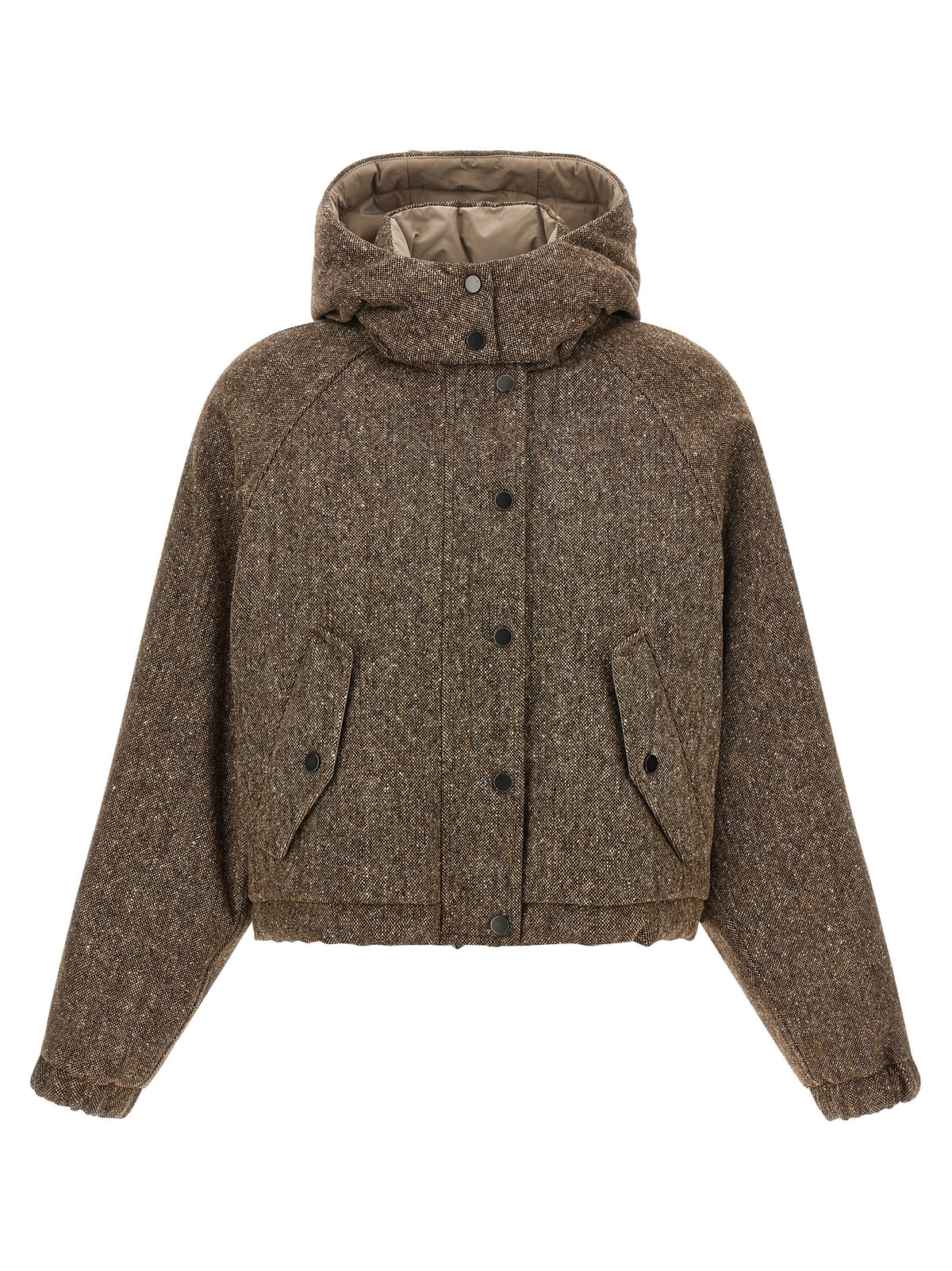 Brunello Cucinelli Brown Virgin Wool Full-Length Jacket
