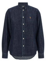 Polo Ralph Lauren Blue Cotton Blouse for Women