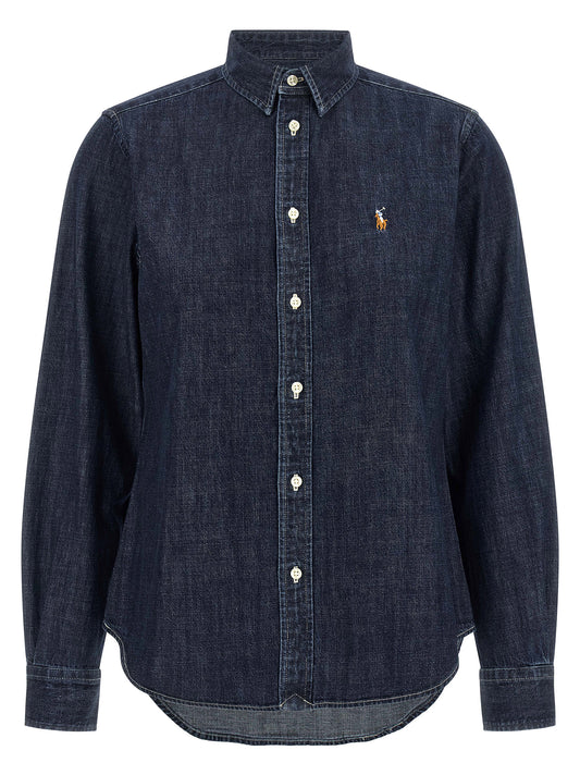 Polo Ralph Lauren Blue Cotton Blouse for Women