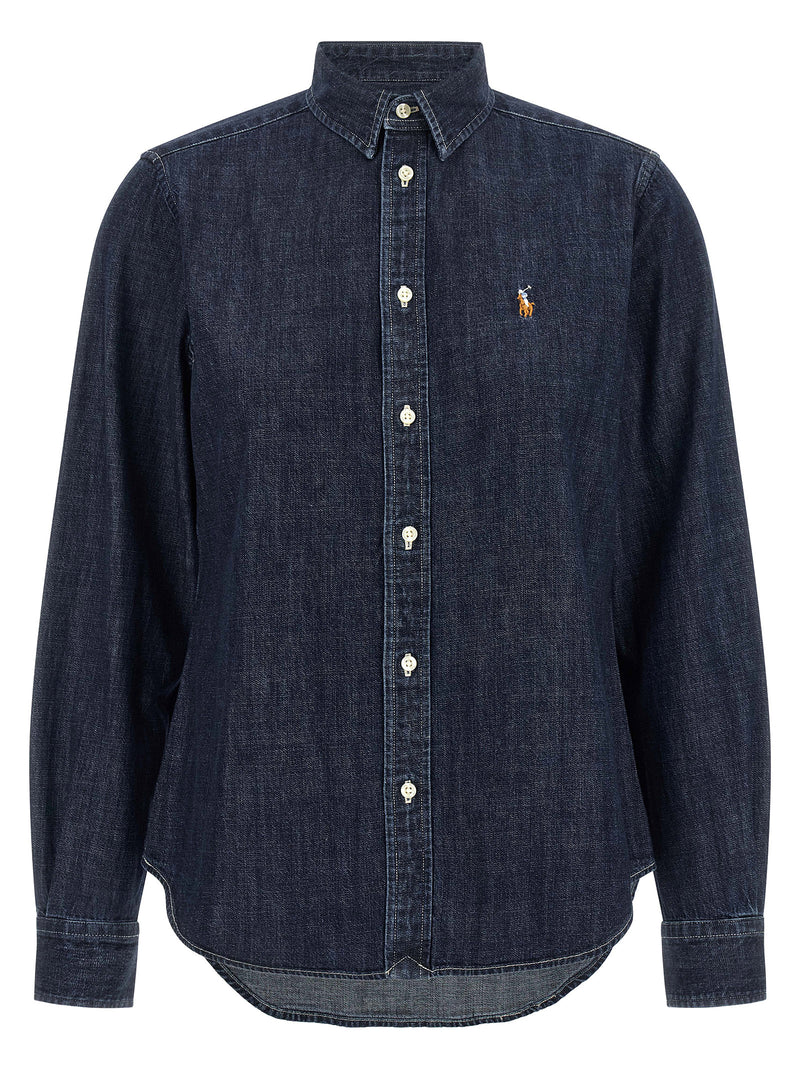 Polo Ralph Lauren Blue Cotton Blouse for Women