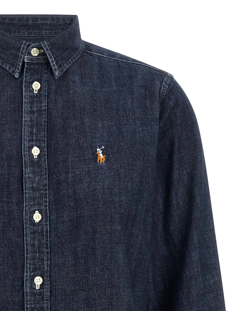 Polo Ralph Lauren Blue Cotton Blouse for Women