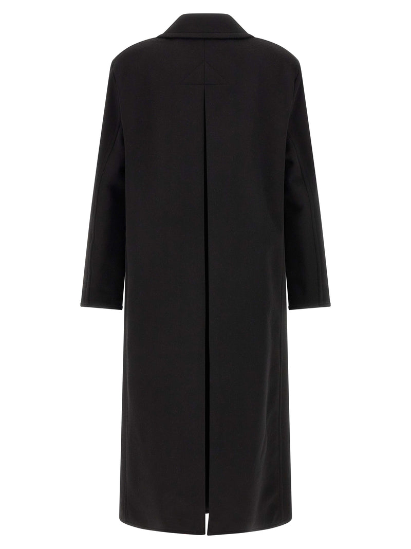 Tom Ford Black Virgin Wool Luxury Melton DB Officer Coat