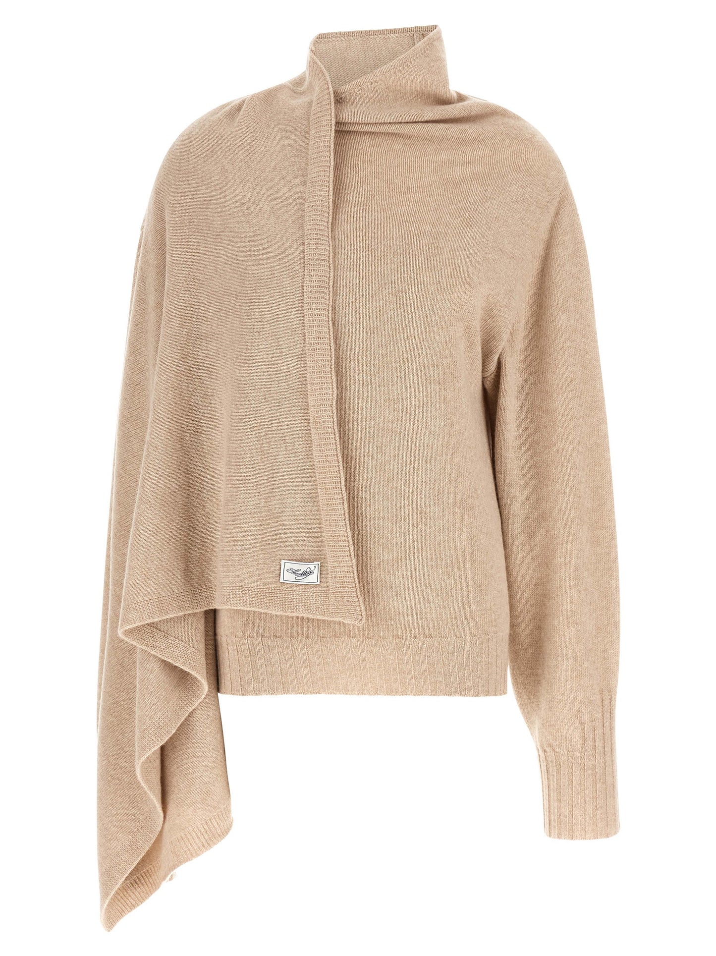 The Attico Beige Cashmere Cardigan
