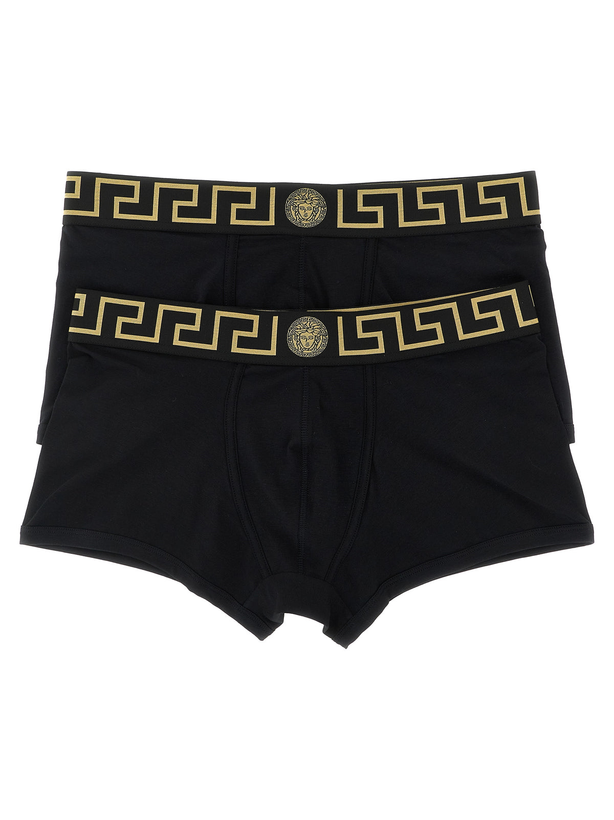 Versace Black Cotton Boxers - Luxurious Comfort and Style