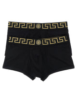 Versace Black Cotton Boxers - Luxurious Comfort and Style