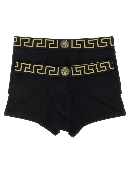 Versace Black Cotton Boxers - Luxury Men's Underwear