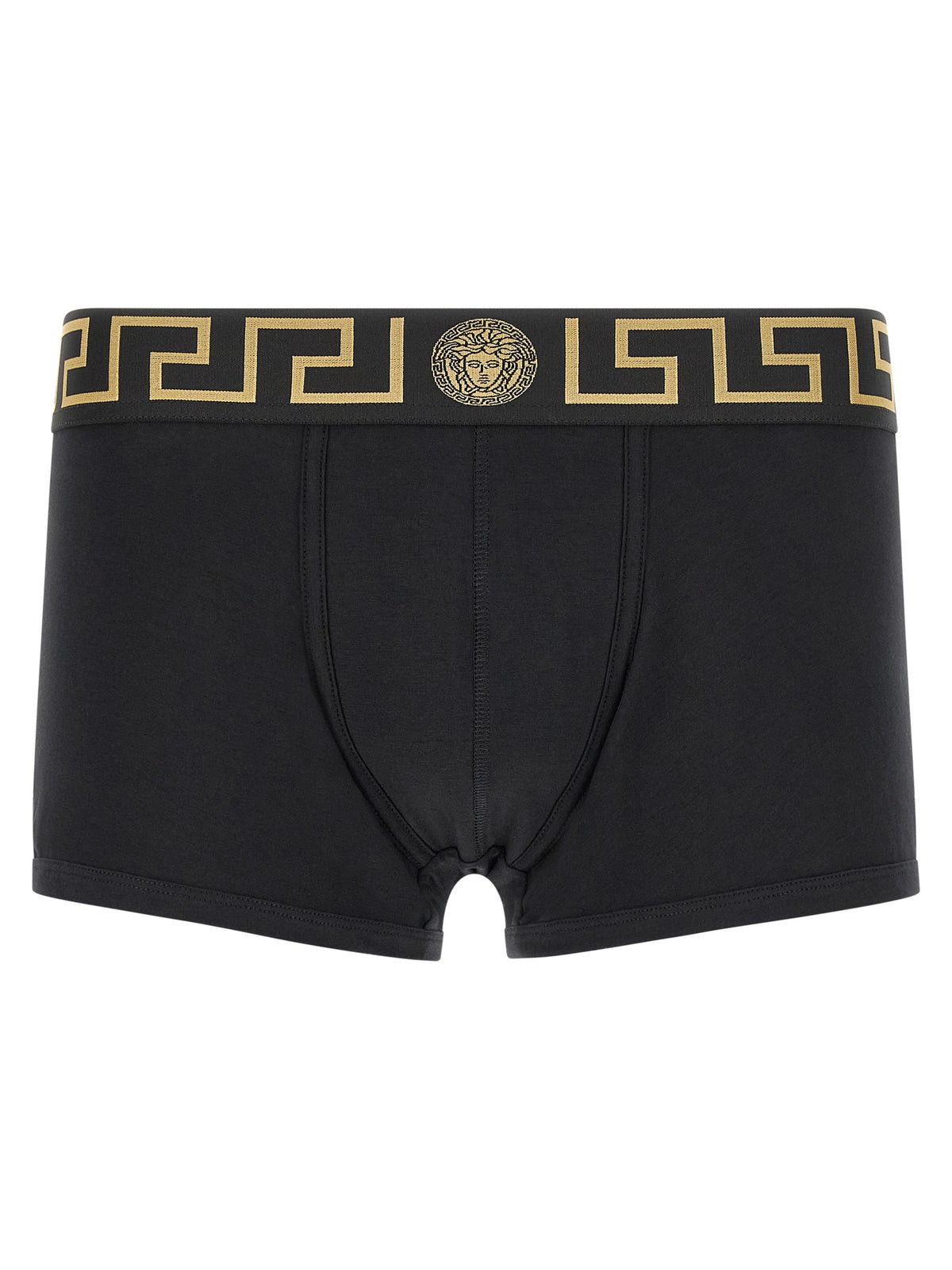 Versace Black Cotton Boxers - Luxurious Comfort and Style