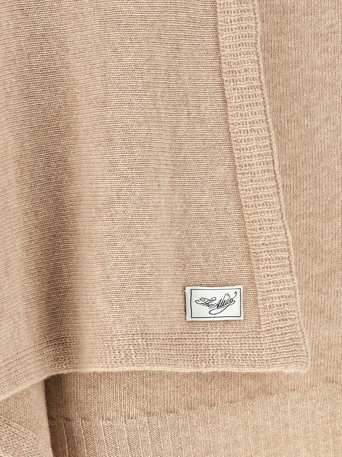 The Attico Beige Cashmere Cardigan - Elegant Asymmetrical Design