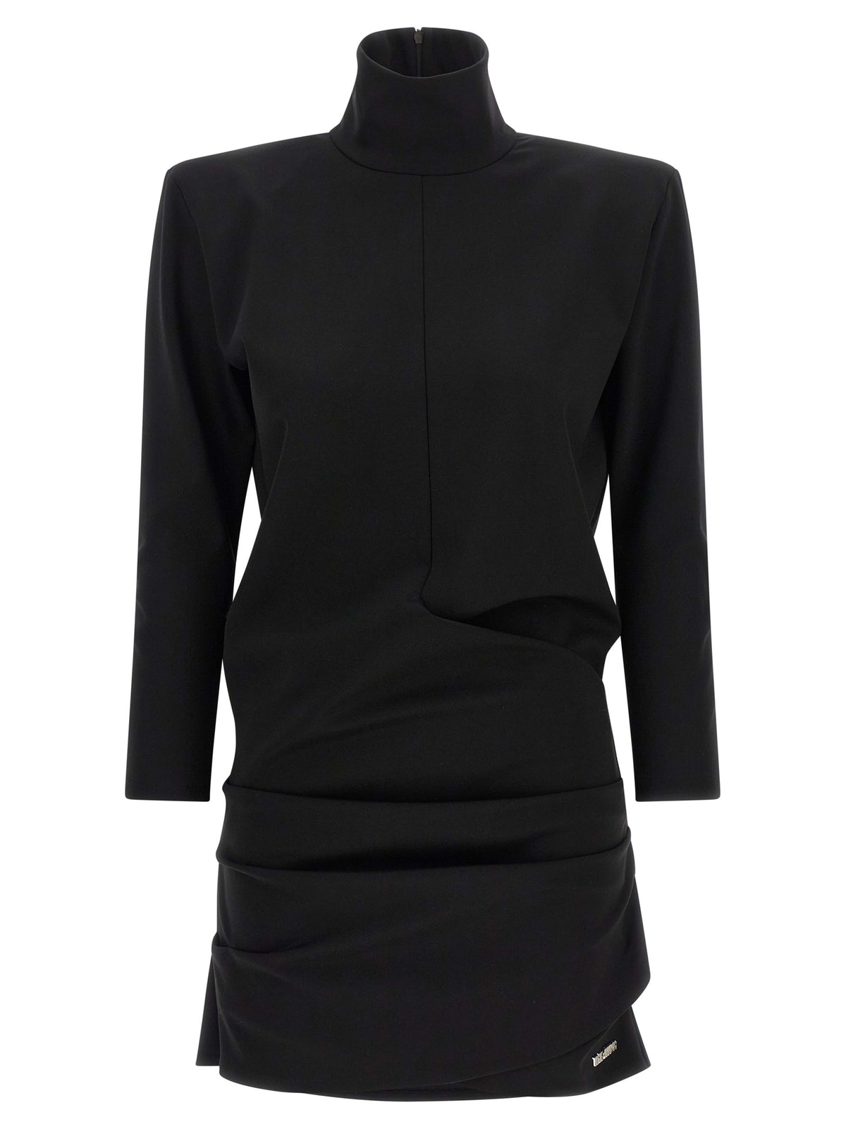 The Attico Black Viscose Short Dress - Contemporary Elegance