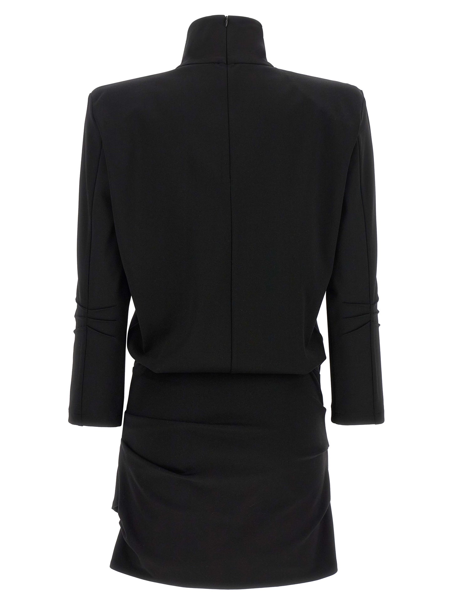 The Attico Black Viscose Short Dress