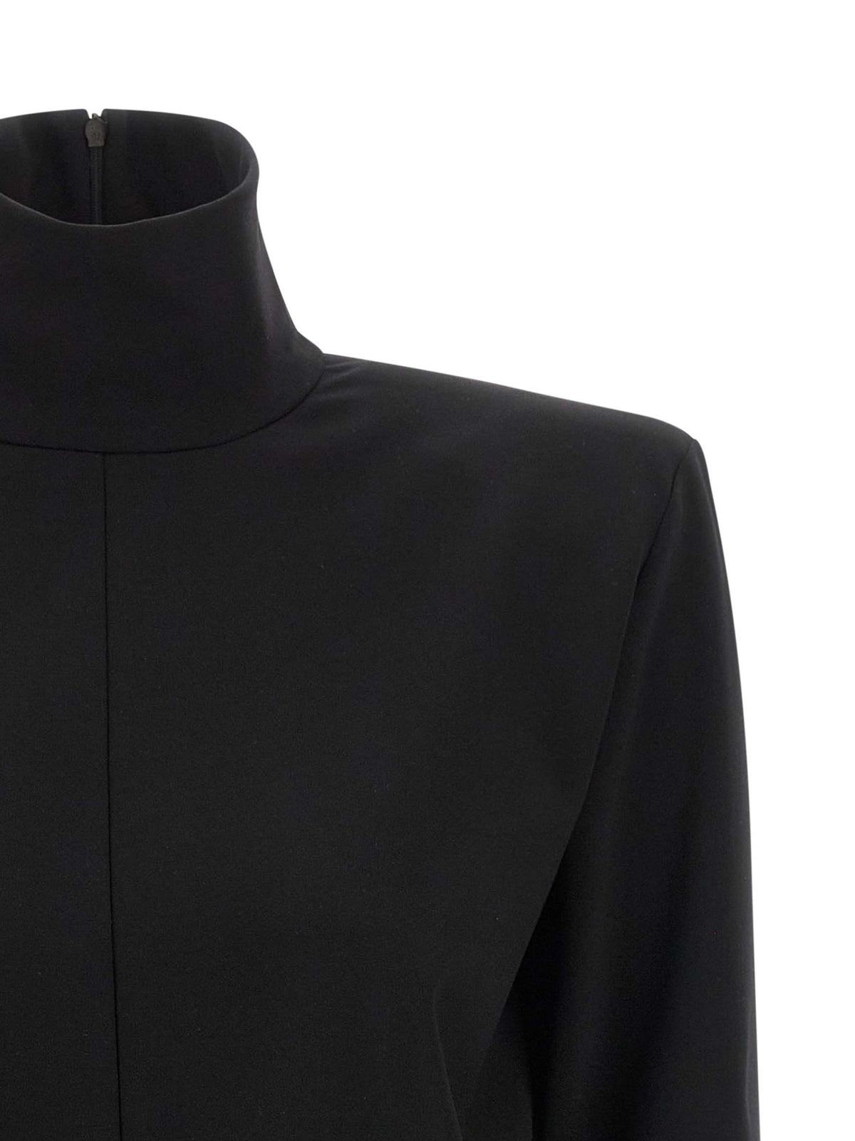 The Attico Black Viscose Short Dress - Contemporary Elegance