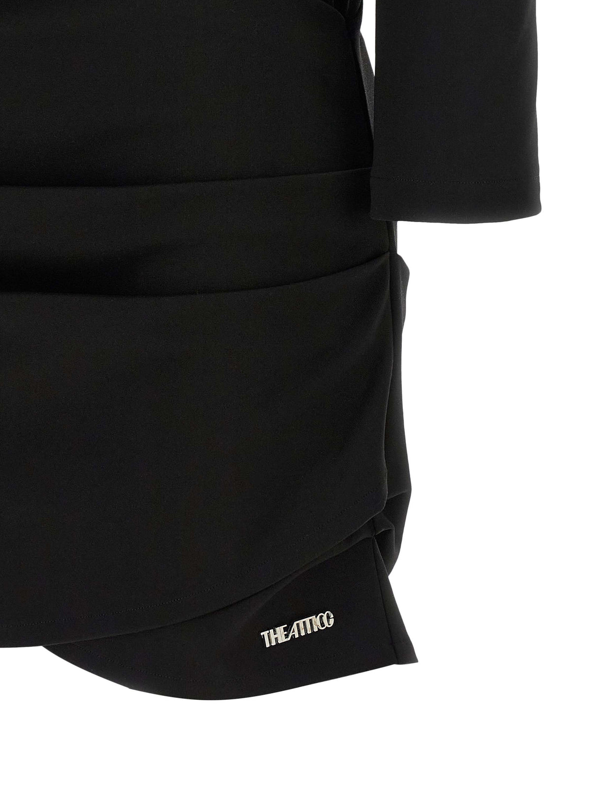 The Attico Black Viscose Short Dress - Contemporary Elegance