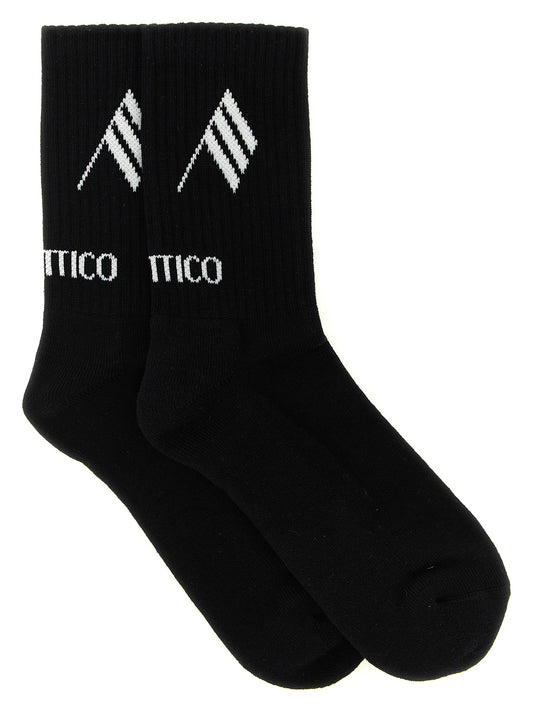 The Attico Bicolor Cotton Socks for Women