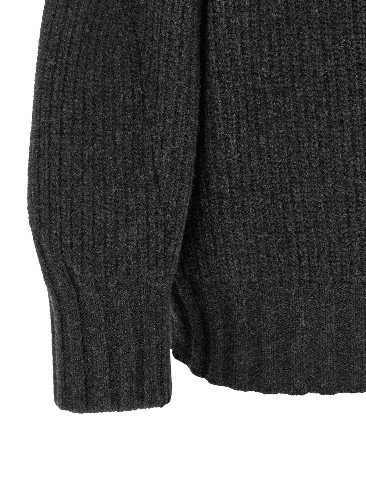 The Attico Gray Virgin Wool Cardigan for Women