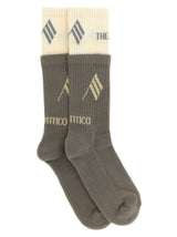 The Attico Gray Cotton Socks - Stylish Comfort for Everyday Wear