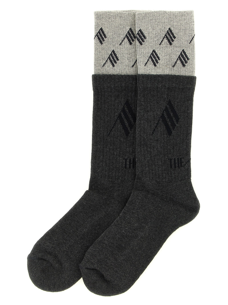 The Attico Gray Cotton Socks - Stylish and Comfortable