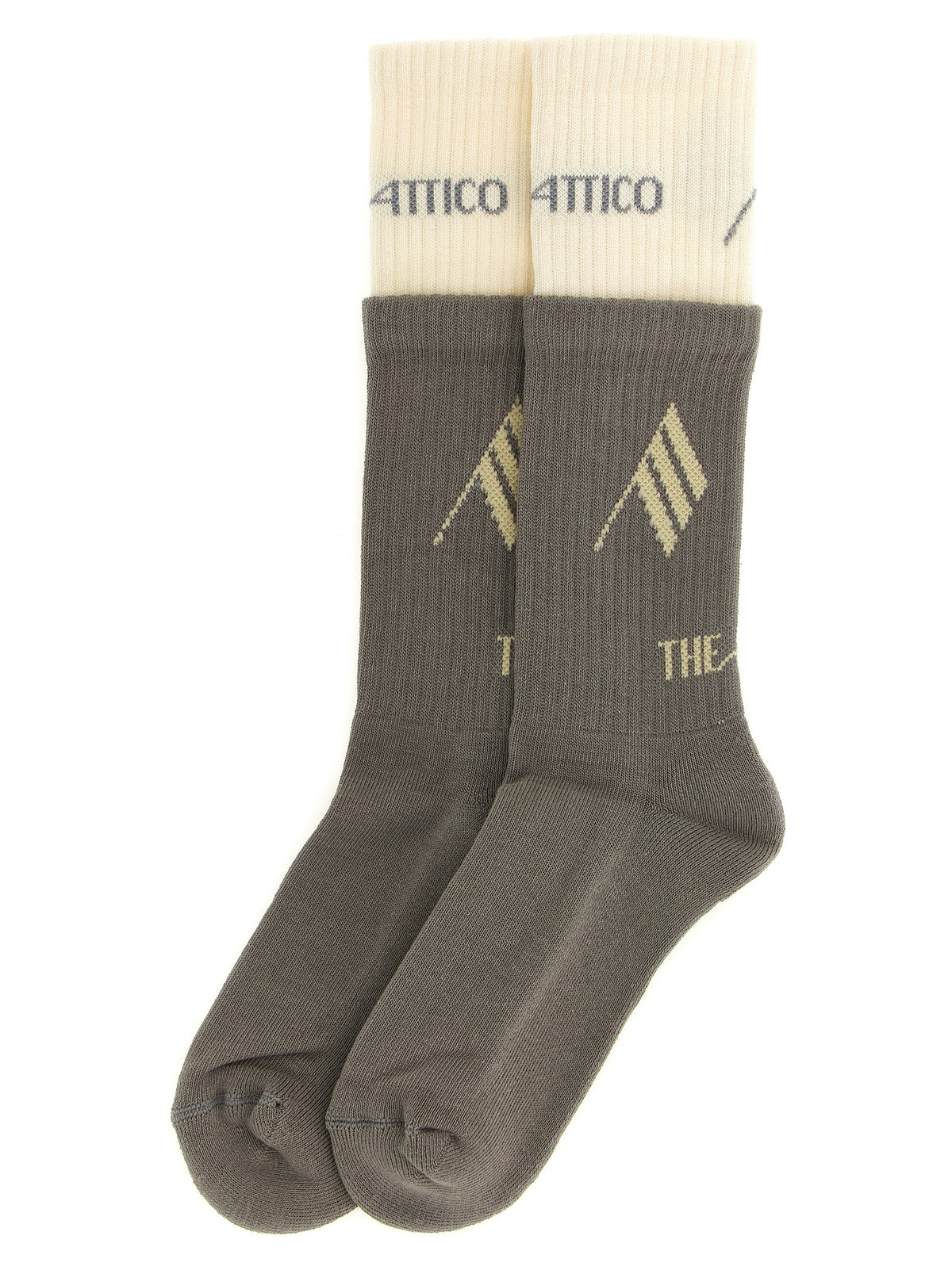 The Attico Gray Cotton Socks - Stylish Comfort for Everyday Wear