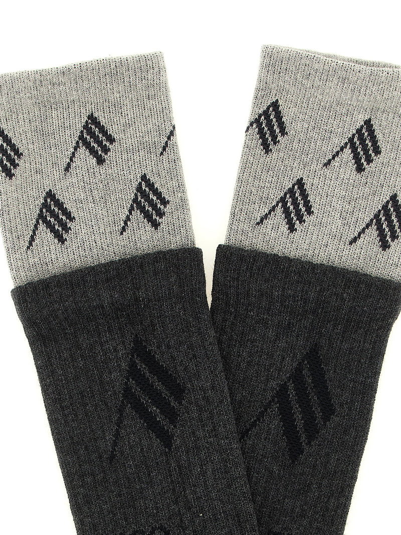 The Attico Gray Cotton Socks - Stylish and Comfortable