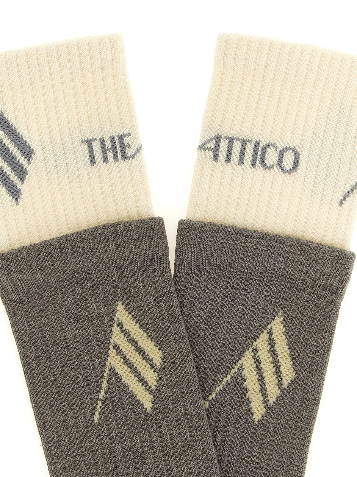 The Attico Gray Cotton Socks - Stylish Comfort for Everyday Wear