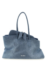 The Attico La Passeggiata Medium Blue Cotton Shoulder Bag