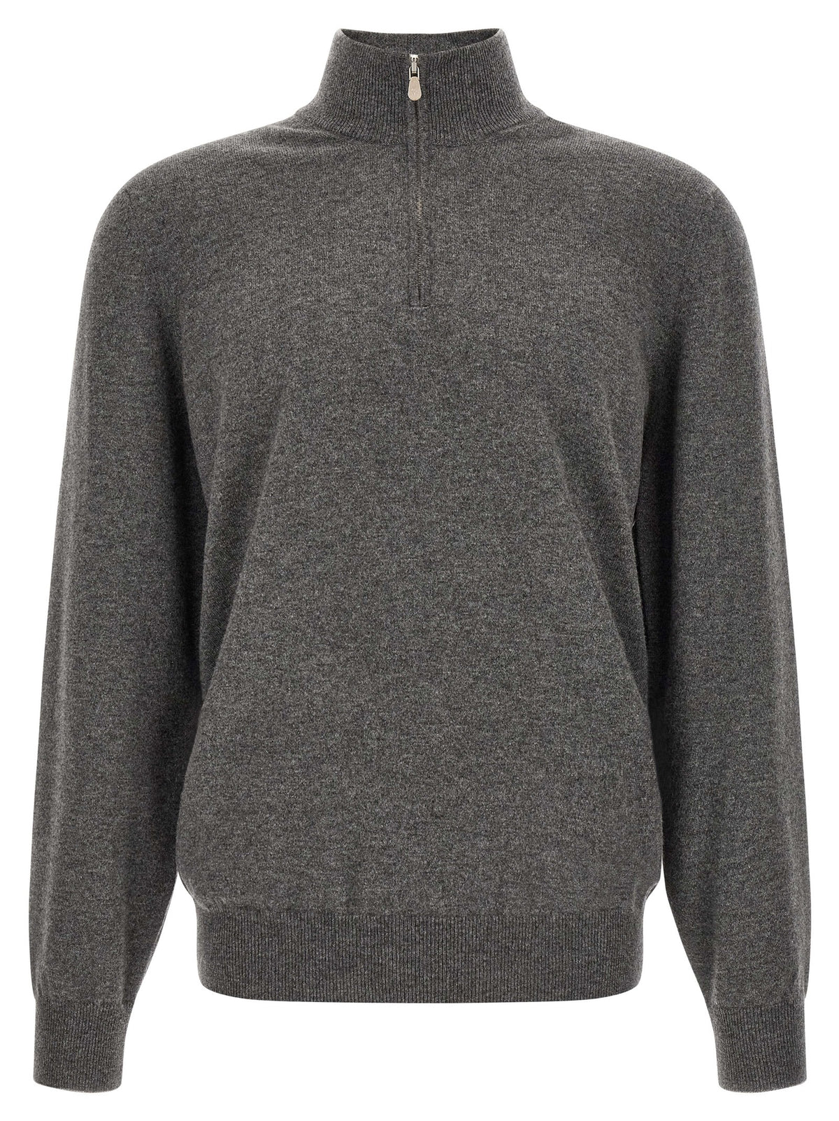 Brunello Cucinelli Gray Cashmere Cardigan - Timeless Elegance