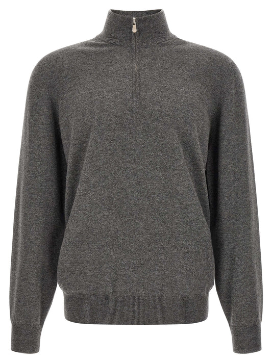 Brunello Cucinelli Gray Cashmere Cardigan for Men