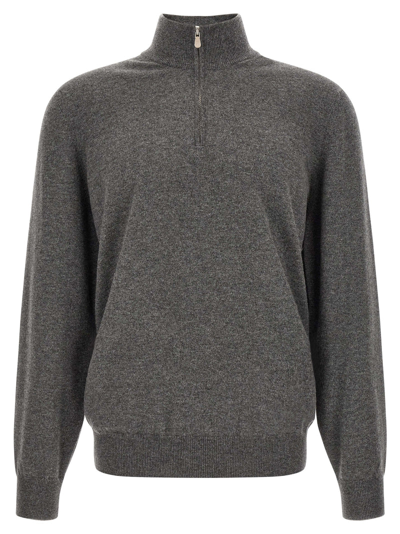 Brunello Cucinelli Gray Cashmere Cardigan for Men