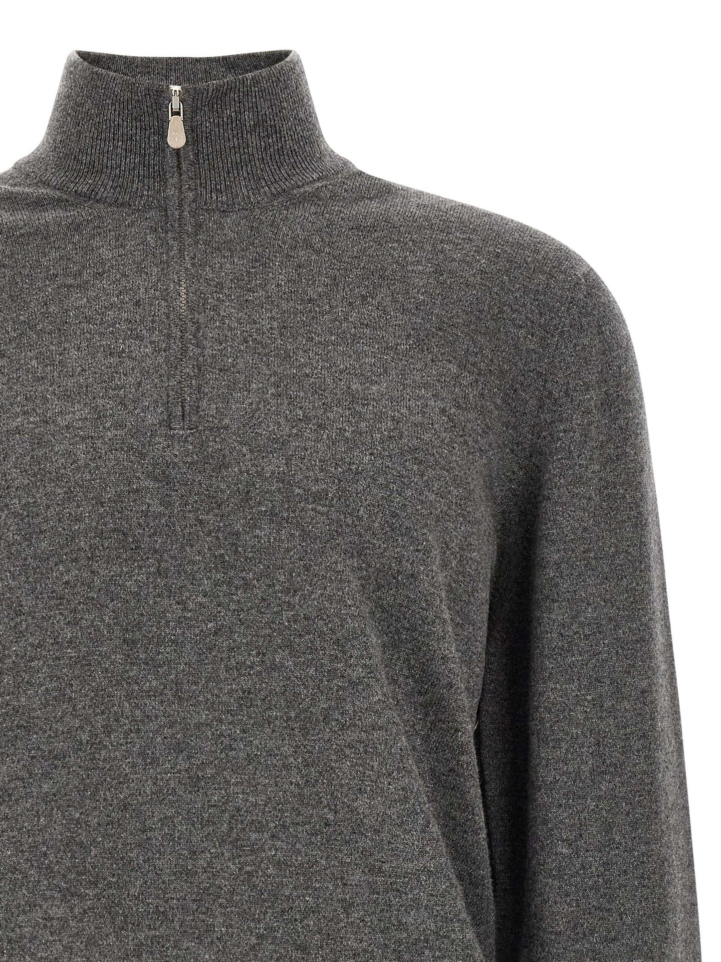 Brunello Cucinelli Gray Cashmere Cardigan