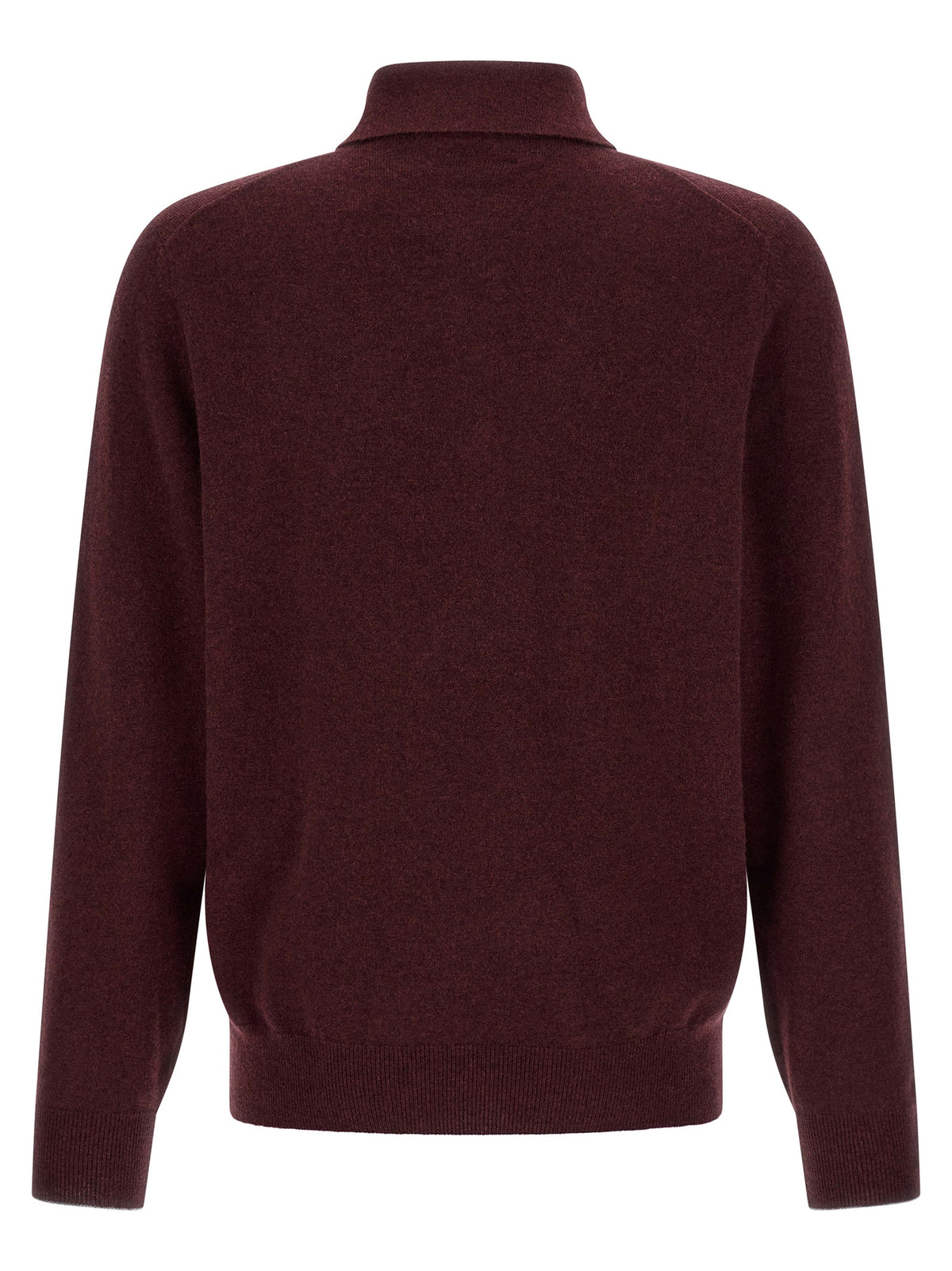 Brunello Cucinelli Bordeaux Cashmere Polo Shirt