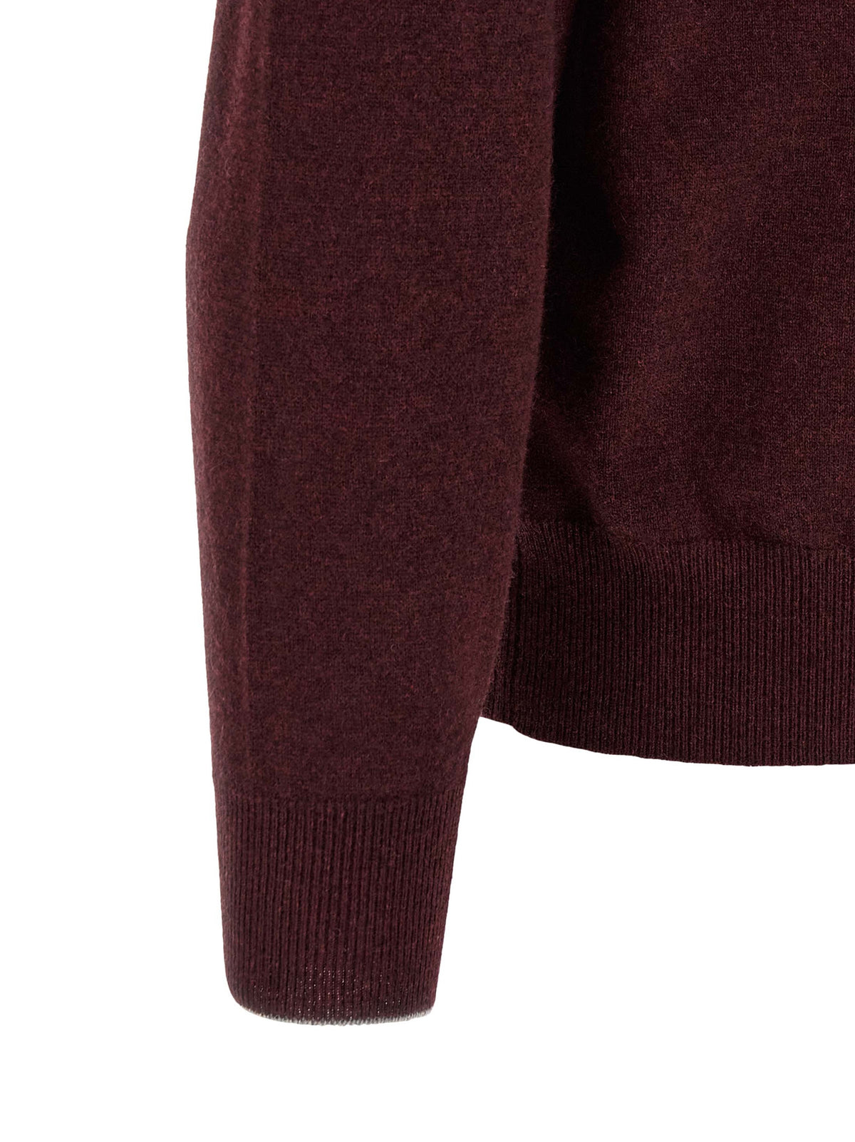 Brunello Cucinelli Bordeaux Cashmere Polo Shirt